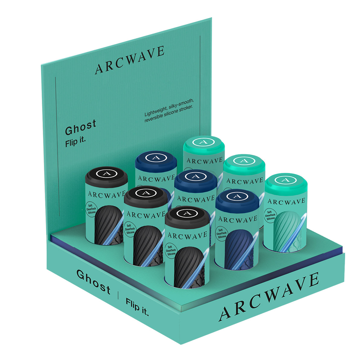 Arcwave Ghost Pocket Stroker - 3 Of Each Color - 9pk