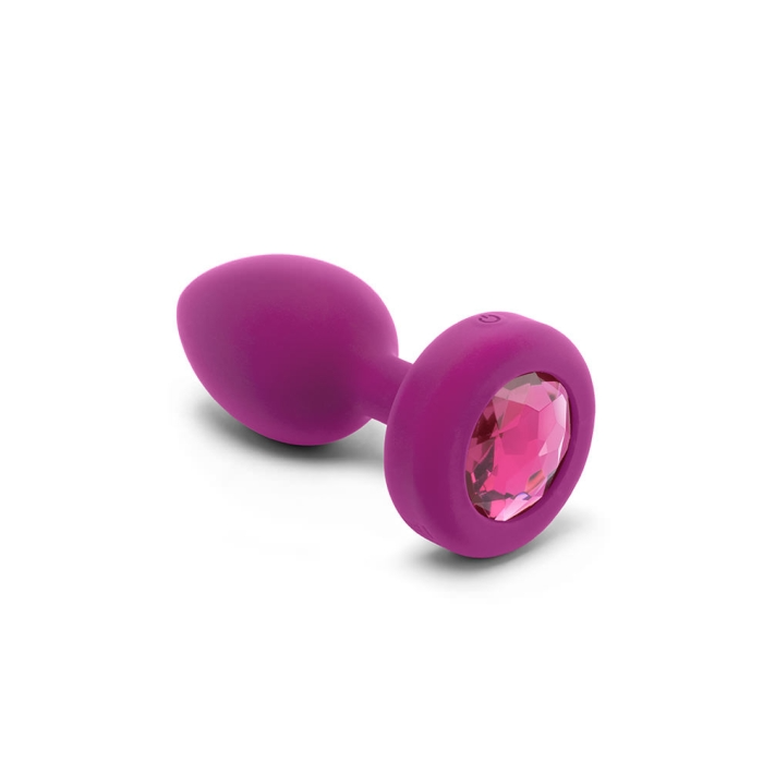 b-Vibe Vibrating Jewel Remote Control Plug - S/M - Fuchsia