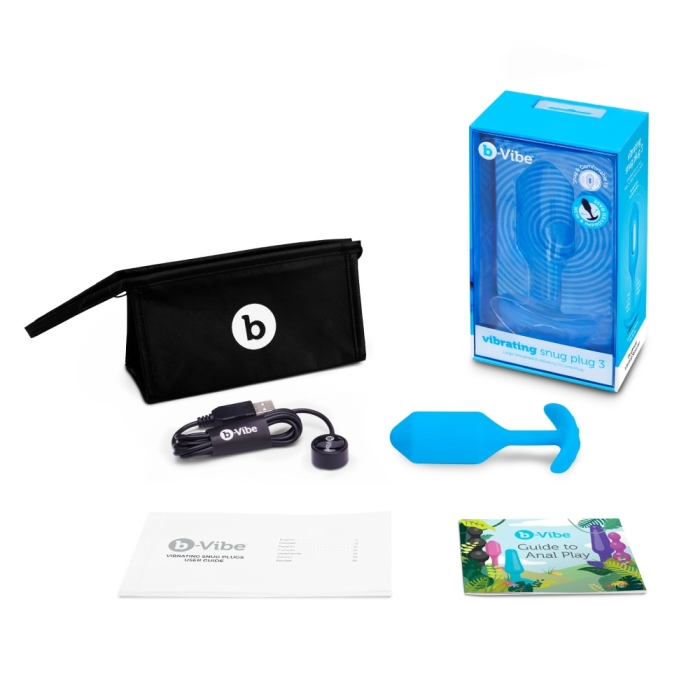 b-Vibe Vibrating Snug & Tug - L - Blue