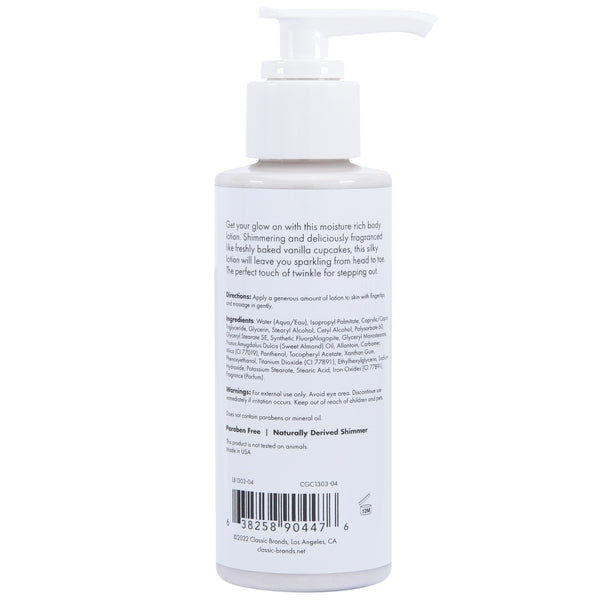 CG Glow Vanilla Cupcake Shimmer Lotion - Silver 4oz | 118mL