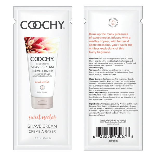 Coochy Shave CreamSweet Nectar  15mL