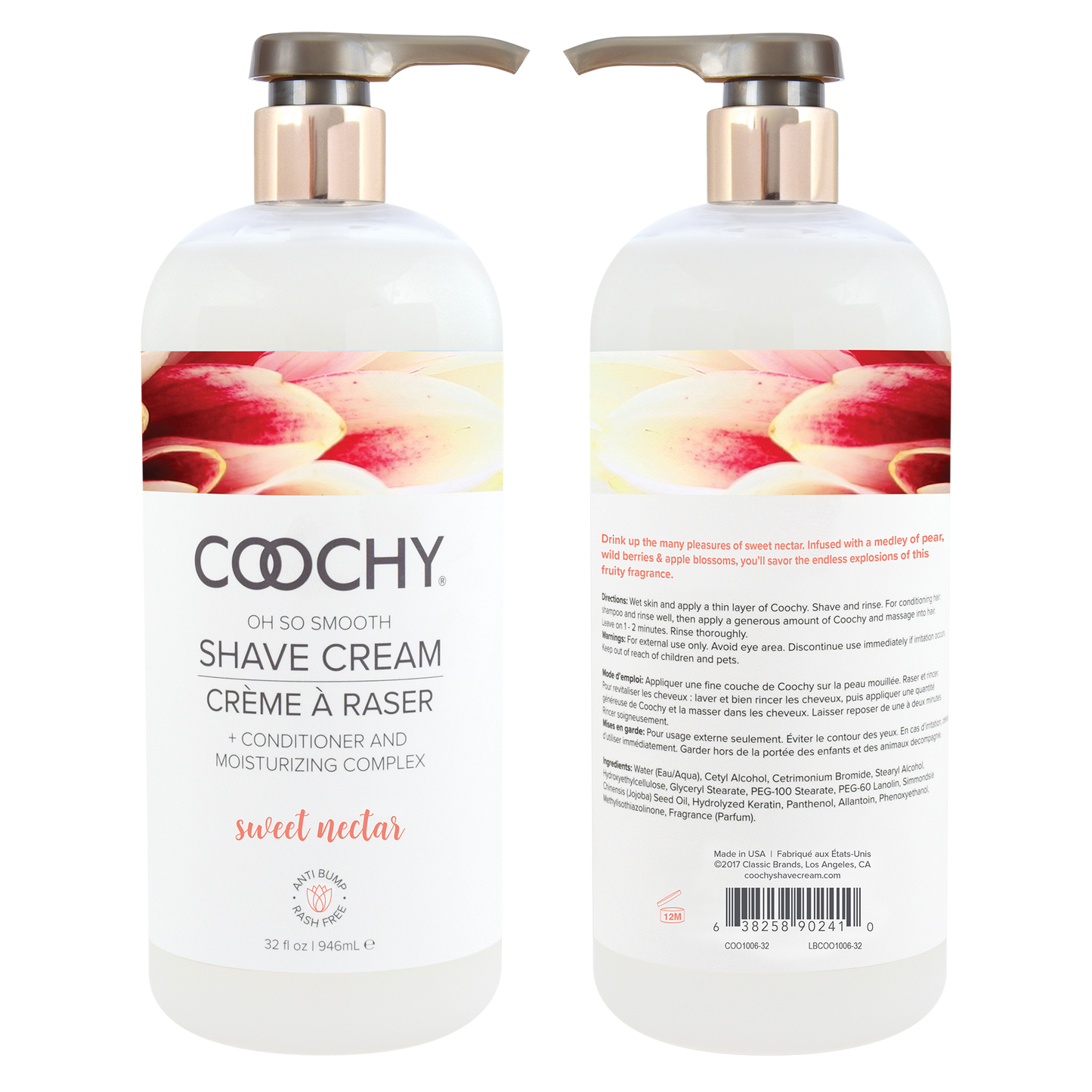 Coochy Shave Cream Sweet Nectar 32oz | 946mL