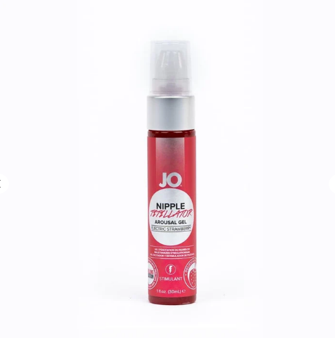 System JO Nipple Titillator Electric Strawberry Arousal Gel - 1 oz