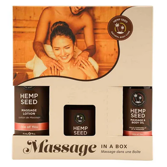 Earthly Body Hemp Seed Massage Gift Box Isle of You