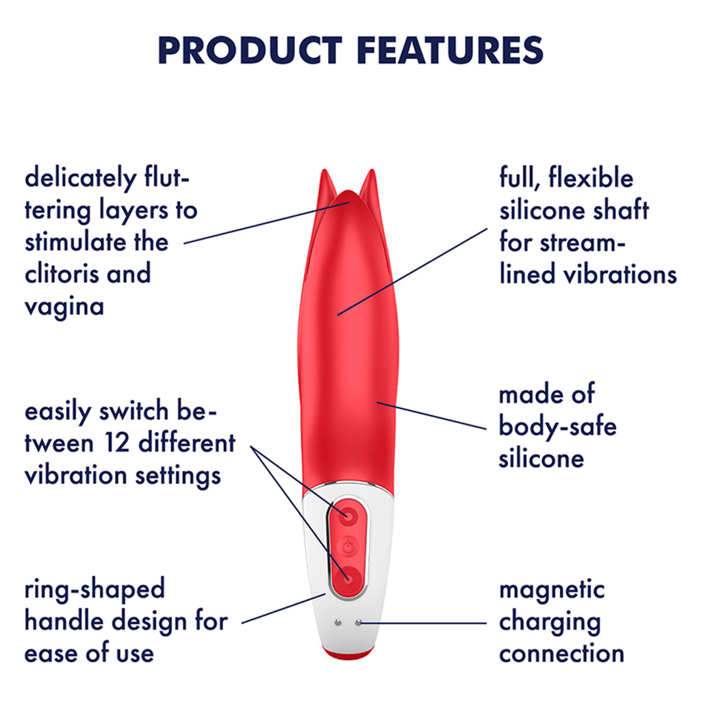 Satisfyer Power Flower Vibrator - Red