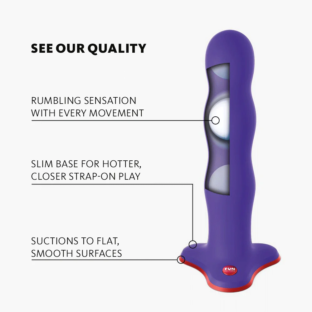 Fun Factory Bouncer Shake Dildo  - Flashy Purple