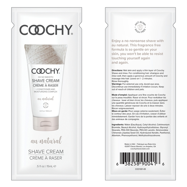 Coochy Shave Cream Au Natural  15mL