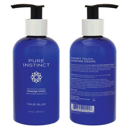 Pure Instinct True Blue Pheromone Massage & Body Lotion 8oz | 236mL