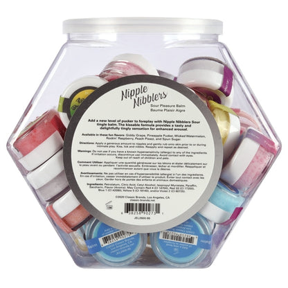 Jelique Nipple Nibblers Sour Pleasure Balm Assorted 3g Bowl of 36