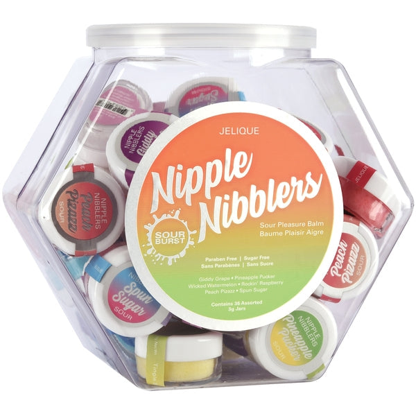 Jelique Nipple Nibblers Sour Pleasure Balm Assorted 3g Bowl of 36