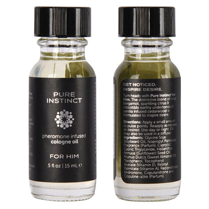 Pure Instinct Pheromone Cologne Oil For Him - 0.5oz / 15mL