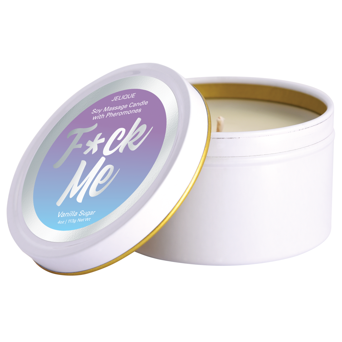 Jelique Soy Massage Candles With Pheromone - Vanilla Sugar - 4oz/113g