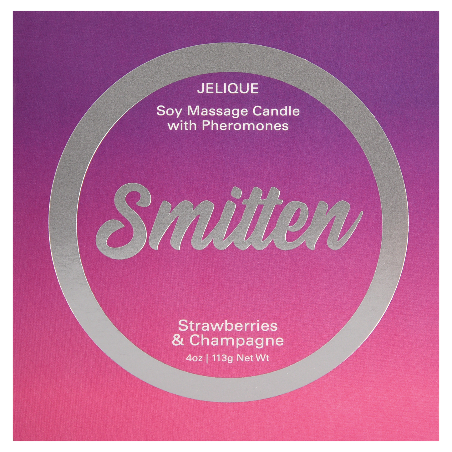 Jelique Massage Candle Smitten Strawberries & Champagne - 4oz / 113g