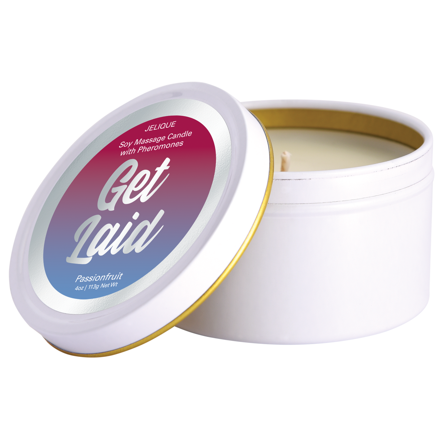 Jelique Get Laid Passion Fruit Massage Candle - 4oz / 113g