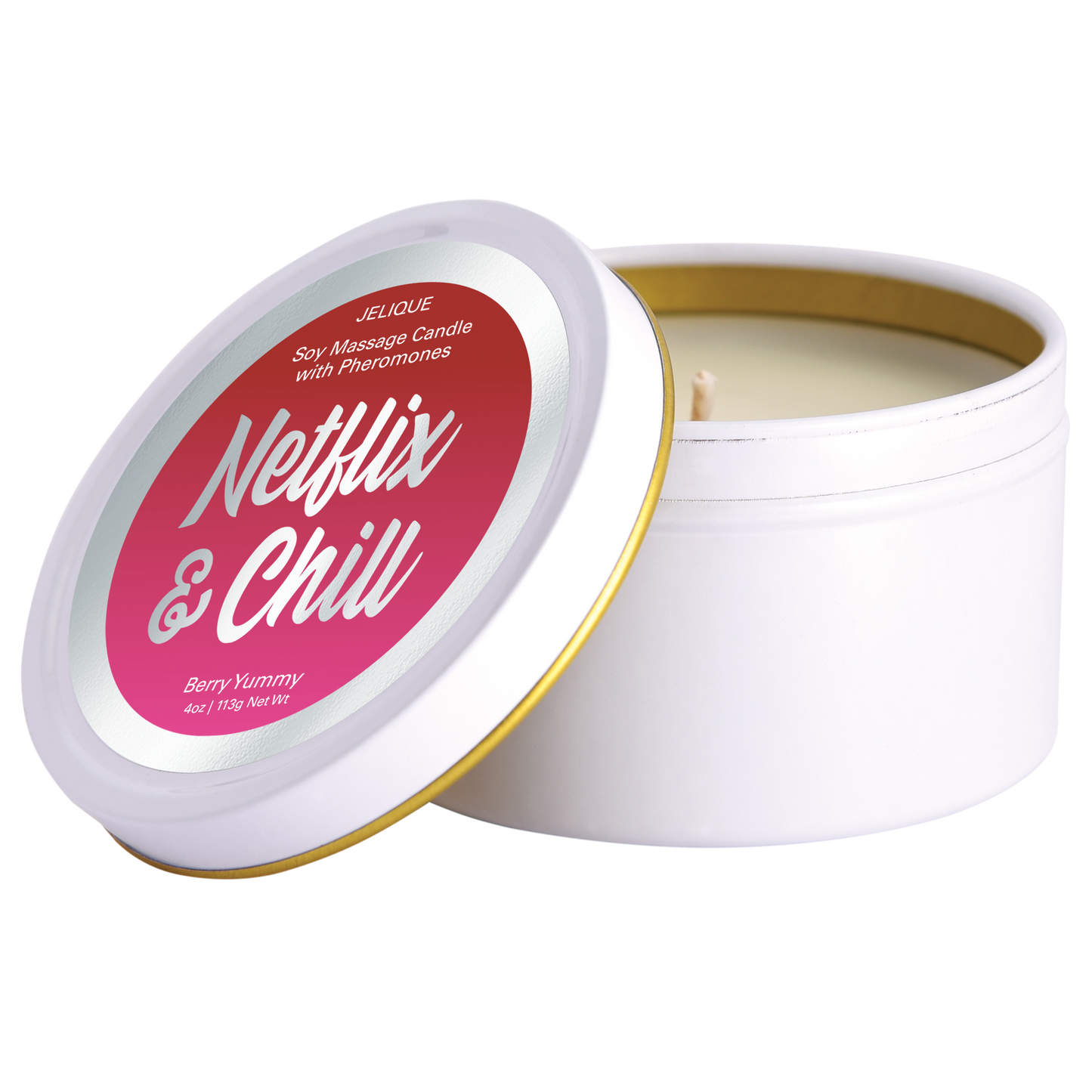 Jelique Netflix & Chill Berry Yummy Massage Candle - 4oz / 113g