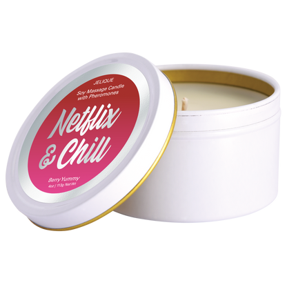 Jelique Netflix & Chill Berry Yummy Massage Candle - 4oz / 113g