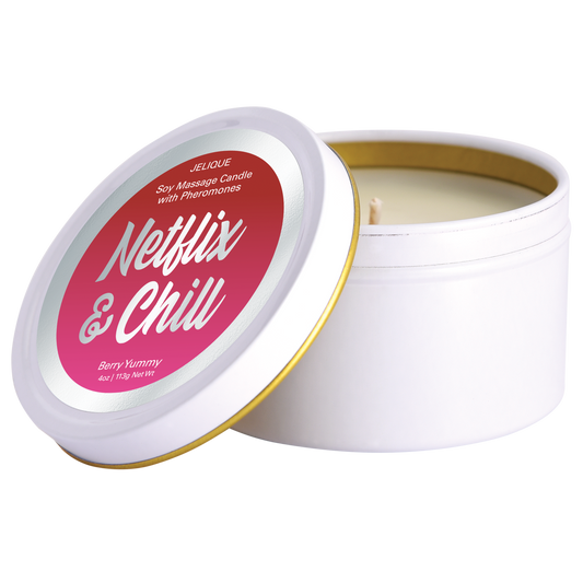 Jelique Netflix & Chill Berry Yummy Massage Candle - 4oz / 113g