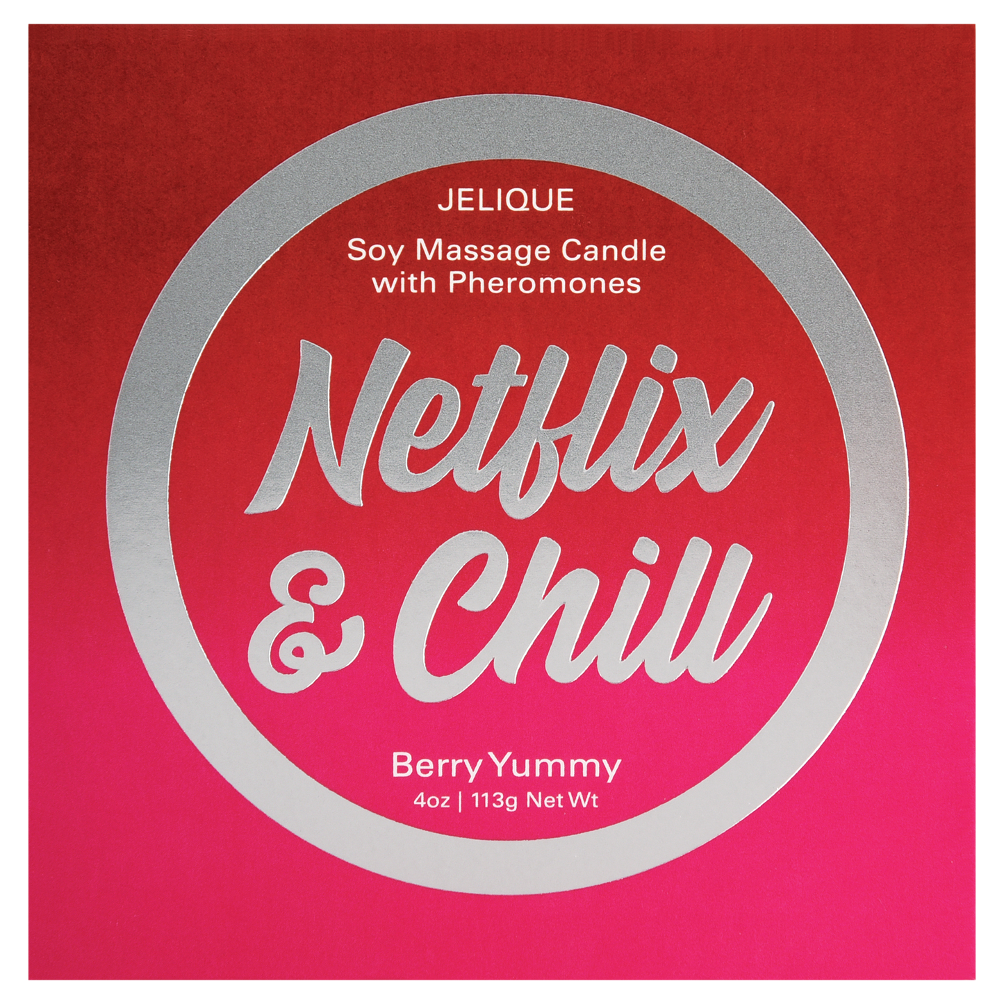 Jelique Netflix & Chill Berry Yummy Massage Candle - 4oz / 113g