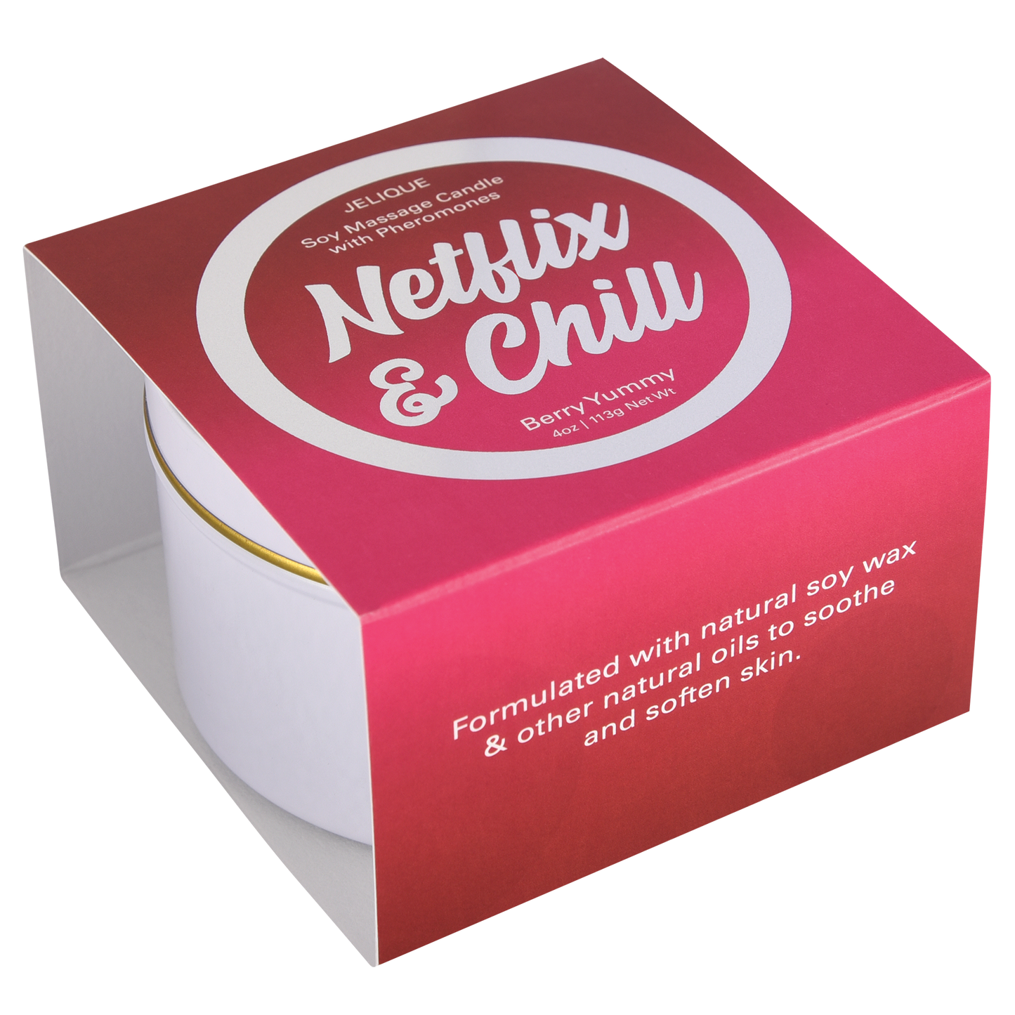 Jelique Netflix & Chill Berry Yummy Massage Candle - 4oz / 113g