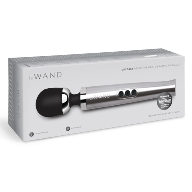 Le Wand Die Cast Rechargeable Vibrating Massager - Silver