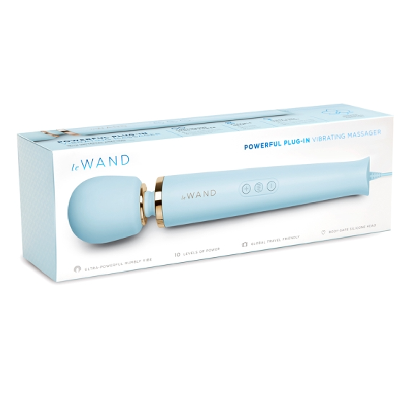 Le Wand Plug-In Vibrating Massager - Sky Blue