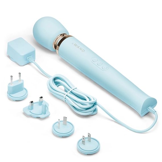 Le Wand Plug-In Vibrating Massager - Sky Blue