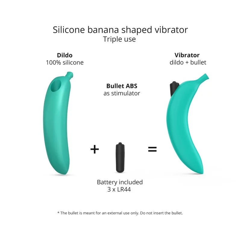 Love to Love Oh Oui Banana Vibrator - Blue Lagoon