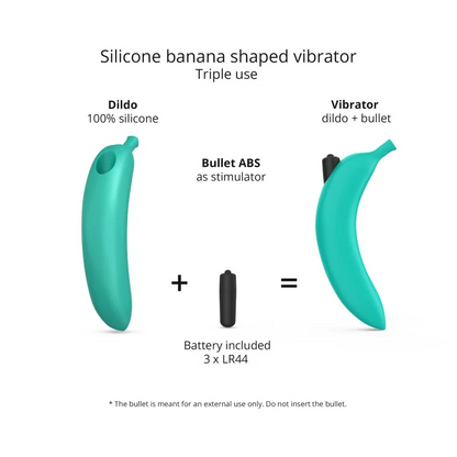 Love to Love Oh Oui Banana Vibrator - Blue Lagoon