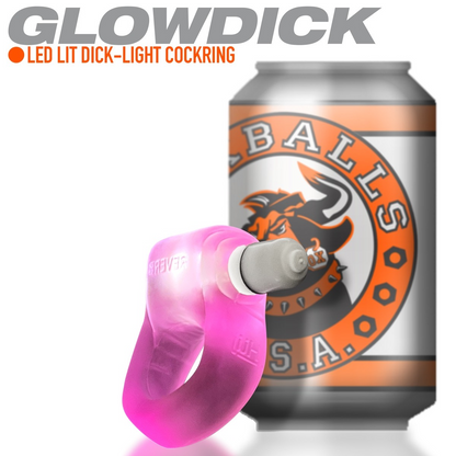 Oxballs Glowdick Cockring with LED - Pink Ice