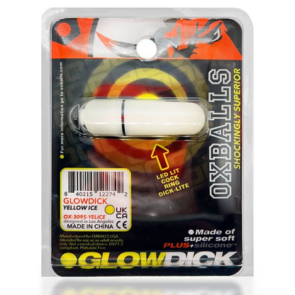 Oxballs Glowdick Cockring with LED - Yellow Ice