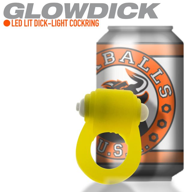 Oxballs Glowdick Cockring with LED - Yellow Ice