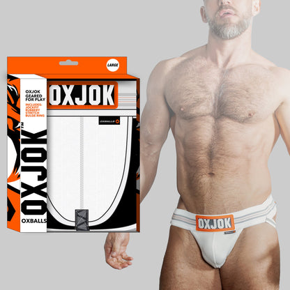 OXBALLS OXJOK Slingjock upthrust slider-strap jock - White Snow - Large