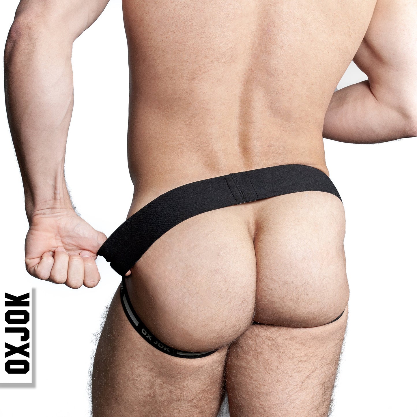 OXBALLS Airmesh swagger jockstrap - Tar Black - Medium