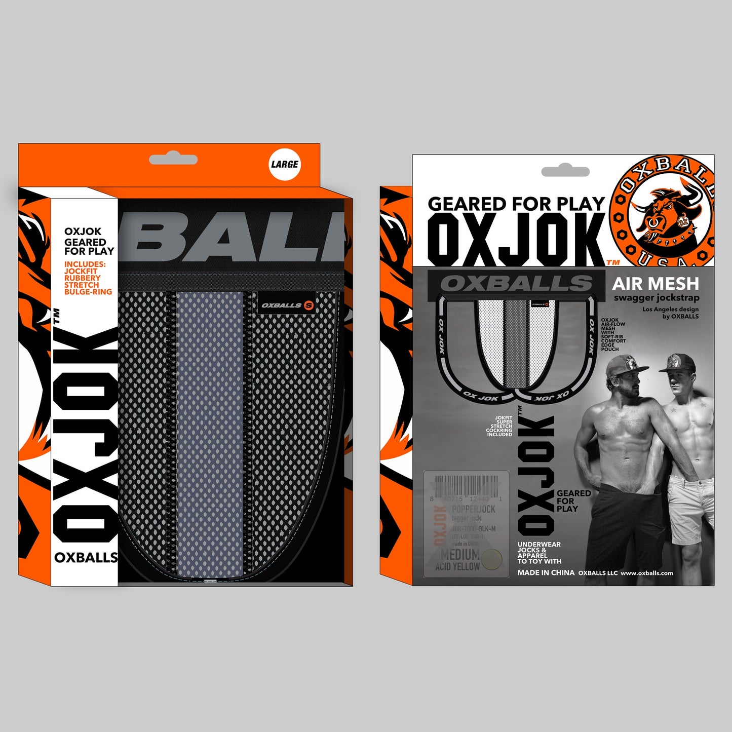 OXBALLS Airmesh swagger jockstrap - Tar Black - Large