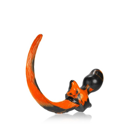 Oxballs Puppy Tail Bulldog Butt Plug-Orange Swirl- Large