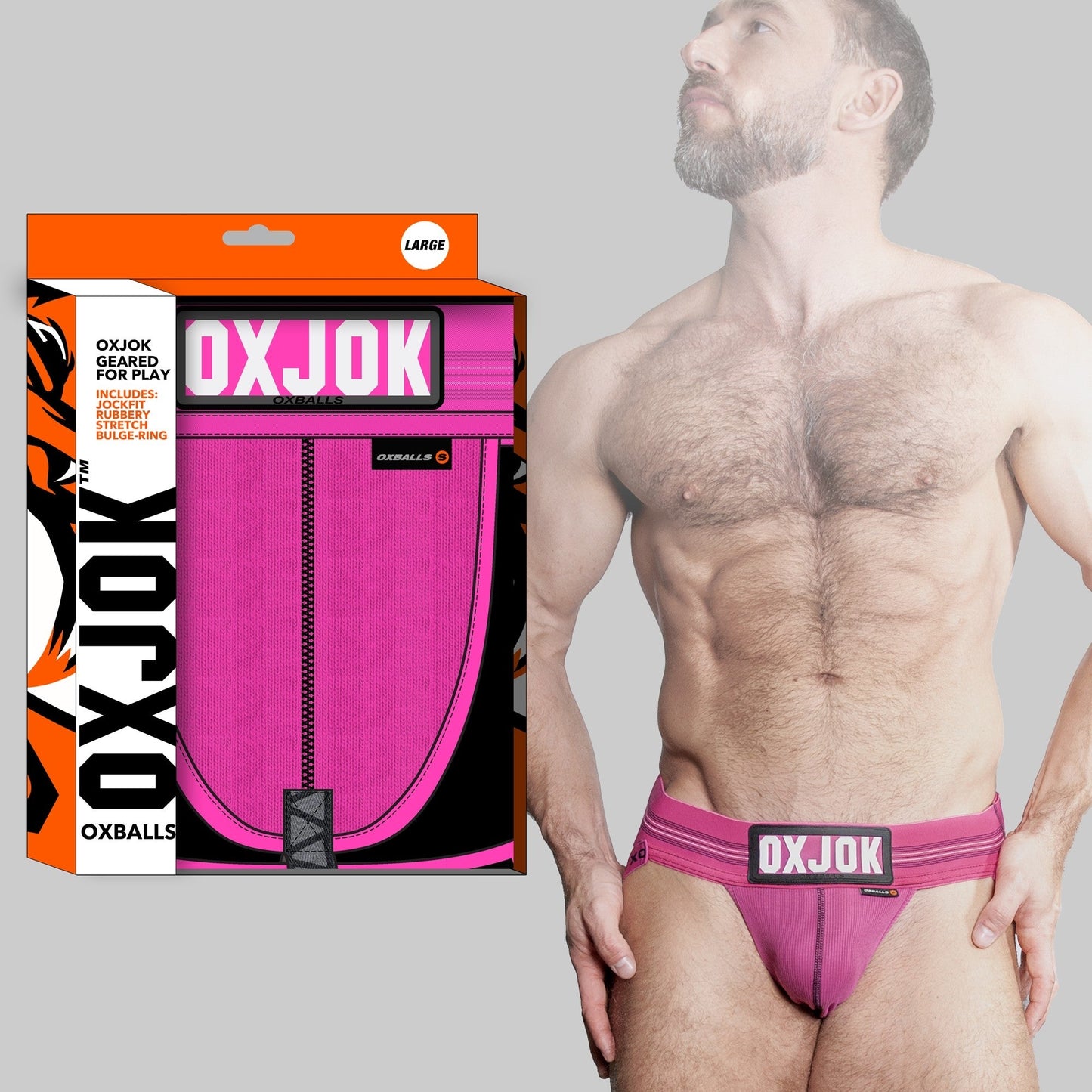 OXBALLS OXJOK Slingjock upthrust slider-strap jock - Pink Sky - Medium