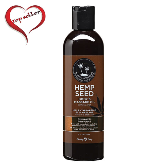 Earthly Body Hemp Seed Massage Oil Dreamsicle 8 oz