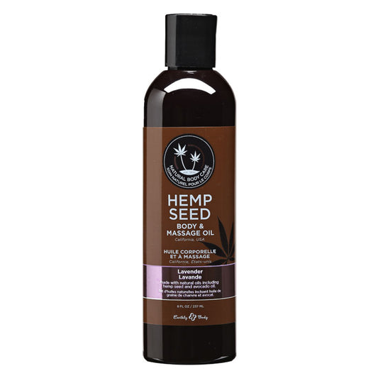 Earthly Body Hemp Seed Massage Oil Lavender 8 oz