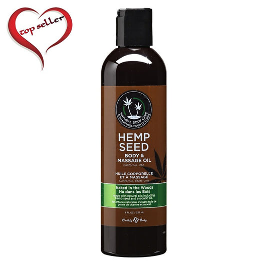 Earthly Body Hemp Seed Massage Oil Naked in the Woods 8 oz