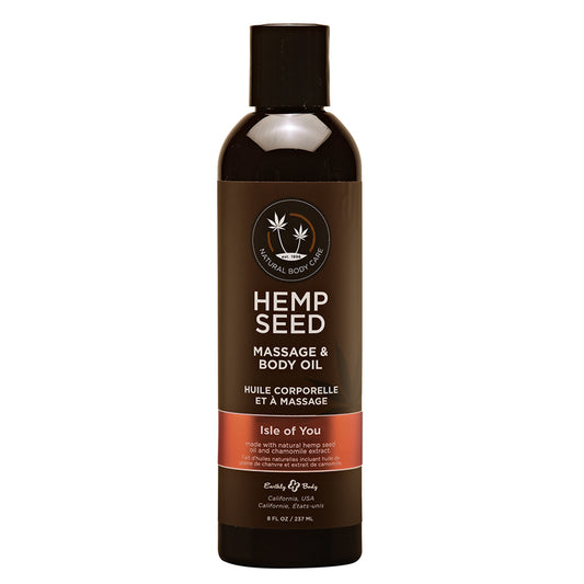 Earthly Body Hemp Seed Massage Oil Isle of You 8 oz