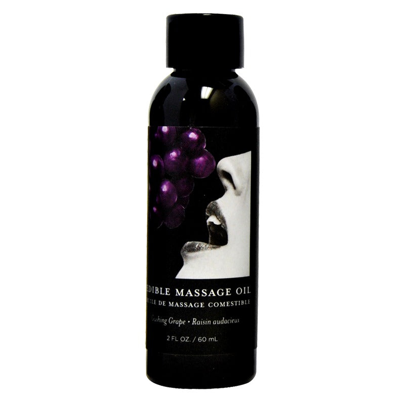 Earthly Body Edible Massage Oil Grape 2 oz