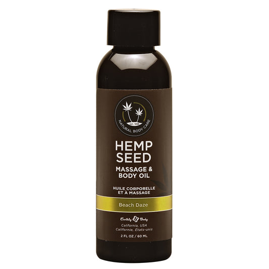 Earthly Body Hemp Seed Massage Oil Beach Daze 2 oz