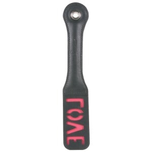 Sportsheets Leather Paddle Love 12"