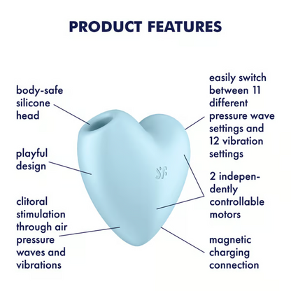 Satisfyer Cutie Heart Clitoral Stimulator - Blue