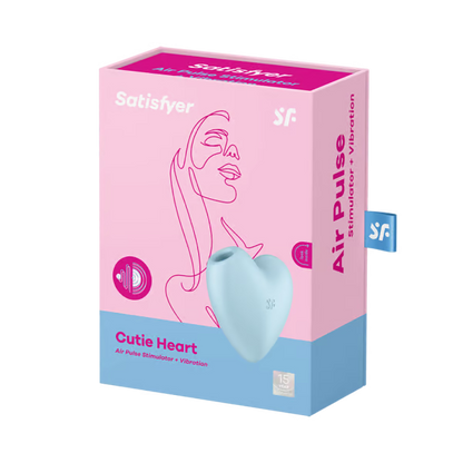 Satisfyer Cutie Heart Clitoral Stimulator - Blue