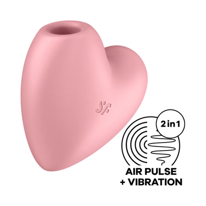 Satisfyer Cutie Heart Clitoral Stimulator - Light Red