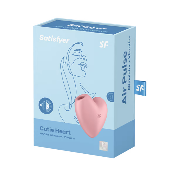 Satisfyer Cutie Heart Clitoral Stimulator - Light Red