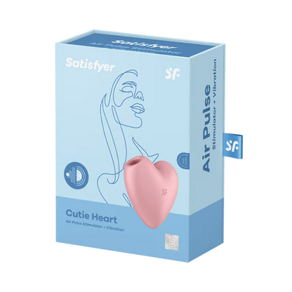 Satisfyer Cutie Heart Clitoral Stimulator - Light Red