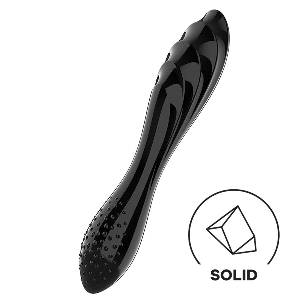 Satisfyer Dazzling Crystal 1 Glass Dildo- Black