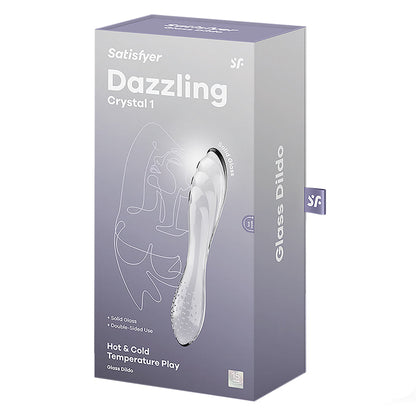 Satisfyer Dazzling Crystal 1 Glass Dildo - Transparent